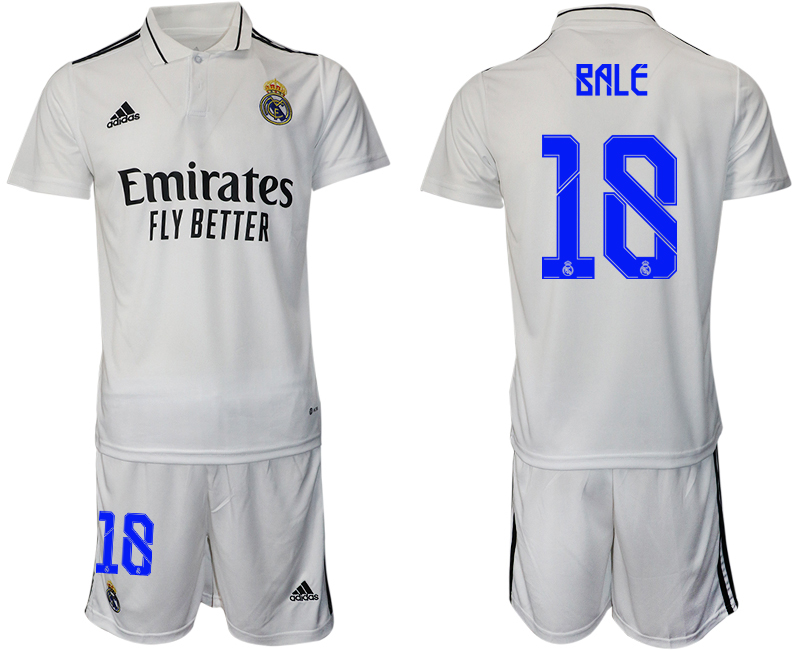 Men 2022-2023 Club Real Madrid home white 18 Adidas Soccer Jersey